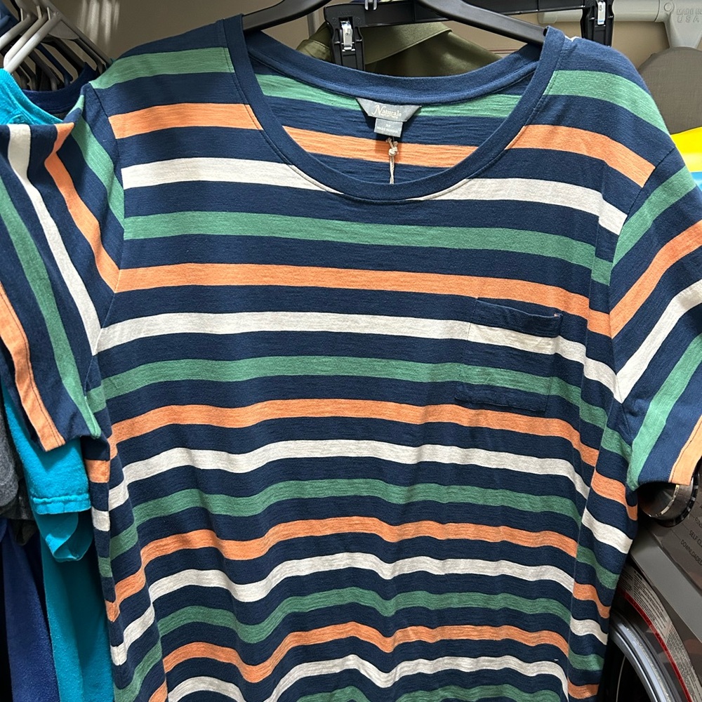 New with tag striped pocket T made in India.